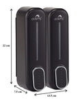 Dolphy Classic Dual Soap Shampoo Dispenser 300ml - Black - SuperSaverAU - view 3