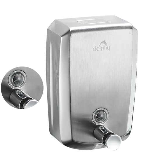 Dolphy Stainless Steel Soap Dispenser 1000ml - Silver - SuperSaverAU - view 2