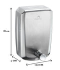 Dolphy Stainless Steel Soap Dispenser 1000ml - Silver - SuperSaverAU - view 3