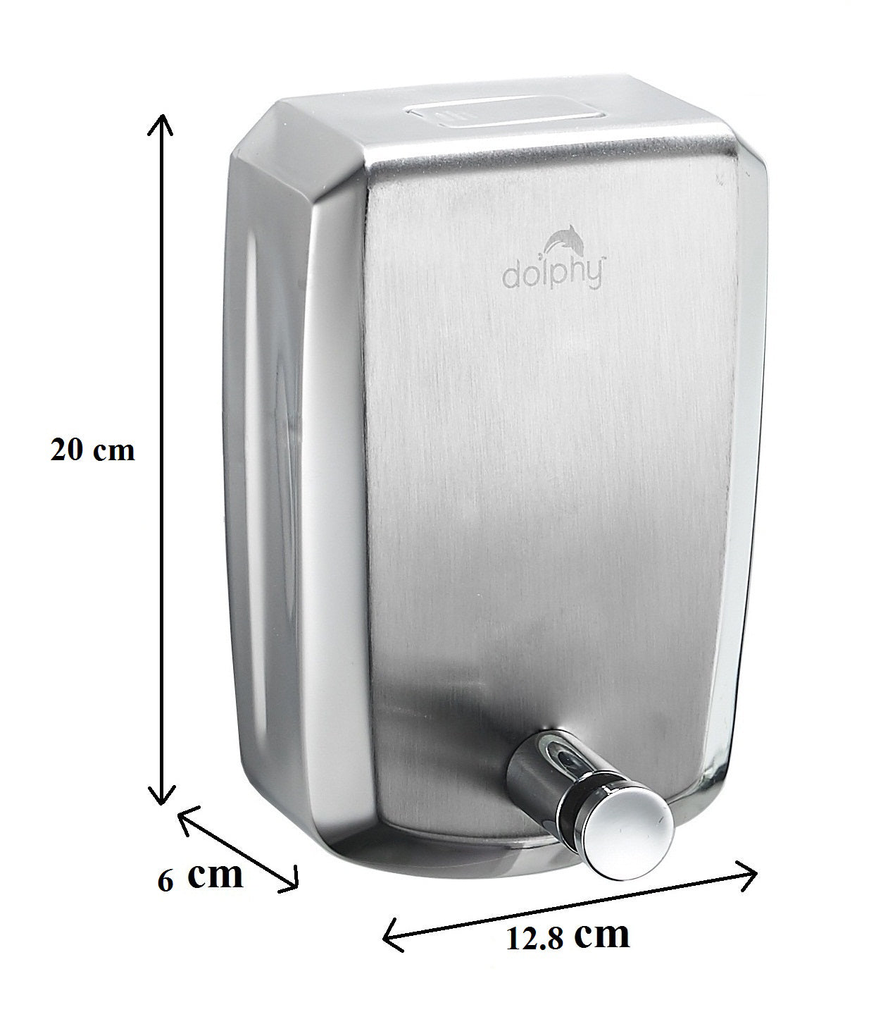 Dolphy Stainless Steel Soap Dispenser 1000ml - Silver