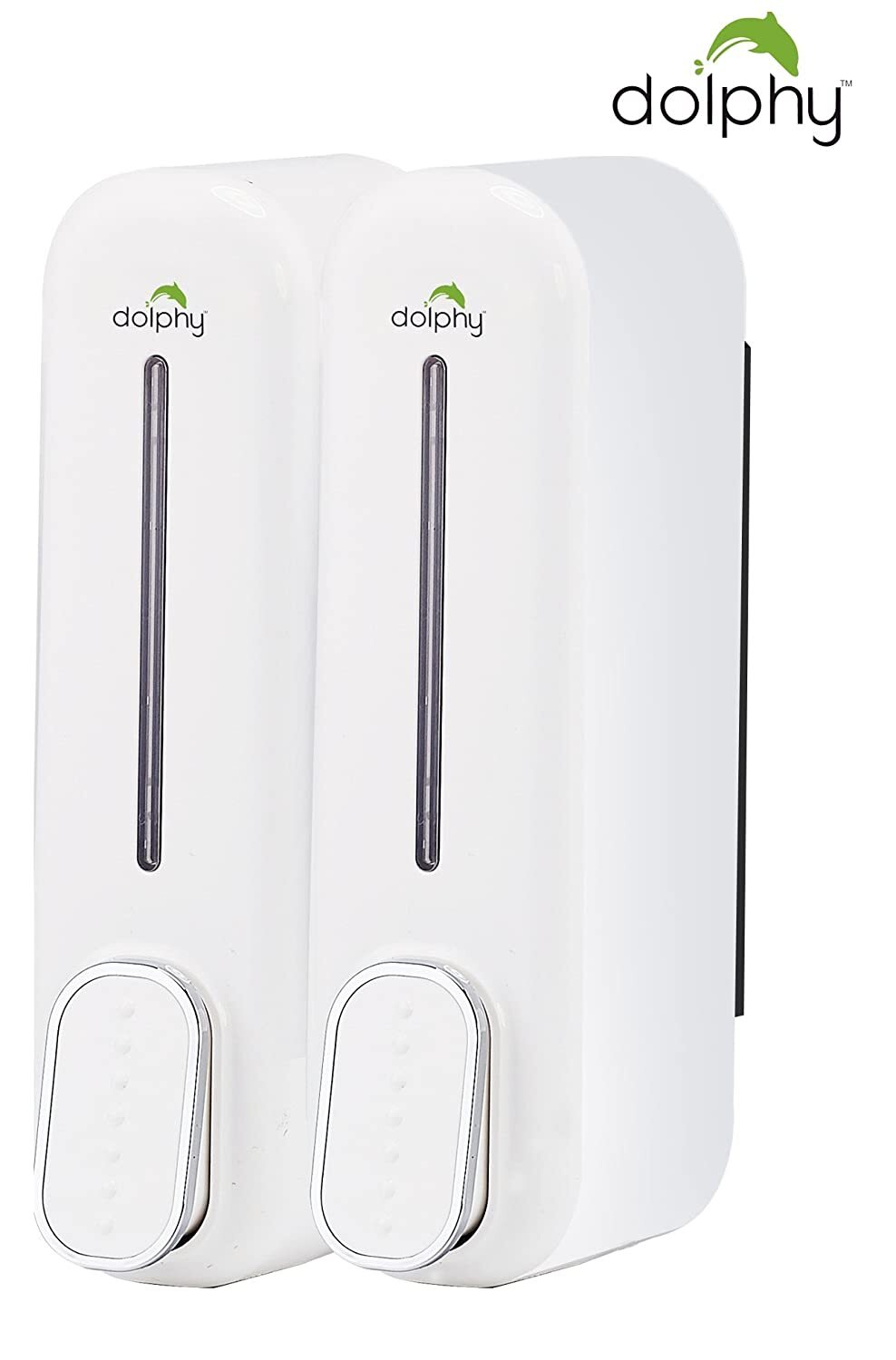 Dolphy Dual Soap/Shampoo Dispenser 300ml - Pack of 2, White