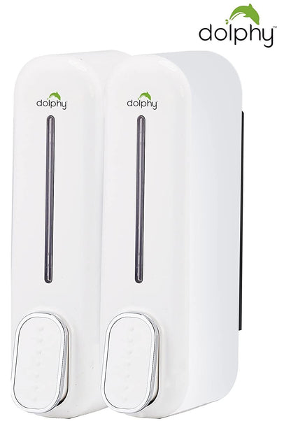 Dolphy Dual Soap/Shampoo Dispenser 300ml - Pack of 2, White