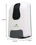 Dolphy White Manual Foam Dispenser 1000ml Refillable Wall Mounted