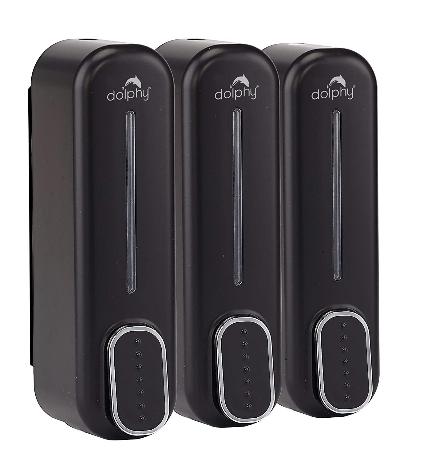 Dolphy Manual Soap Dispenser 300ml - Pack of 3, Black - SuperSaverAU - view 1