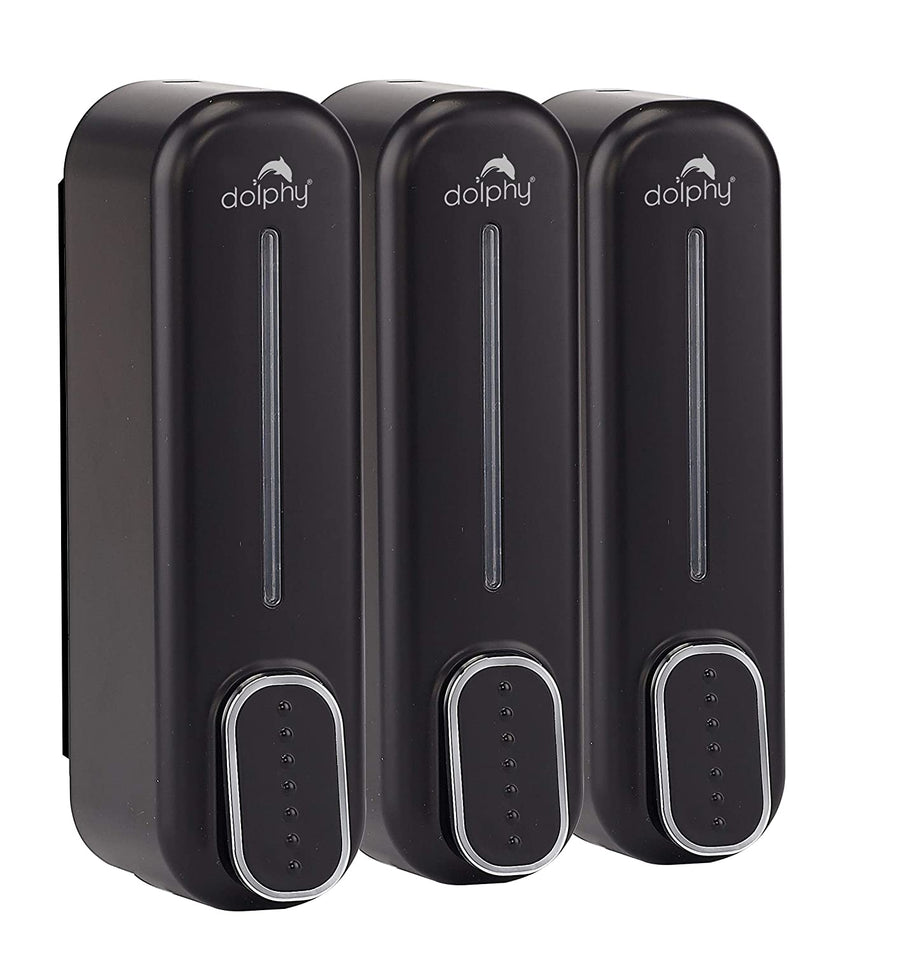 Dolphy Manual Soap Dispenser 300ml - Pack of 3, Black - SuperSaverAU - view 1