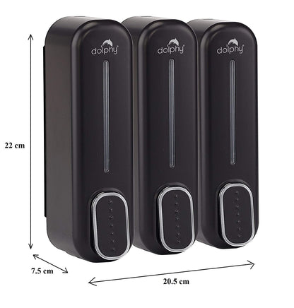 Manual Soap Dispenser 300ml (Pack of 3) - Black