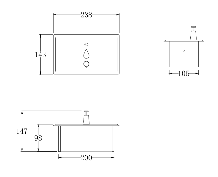 Dolphy Stainless Steel Soap Dispenser 1400ml - Silver