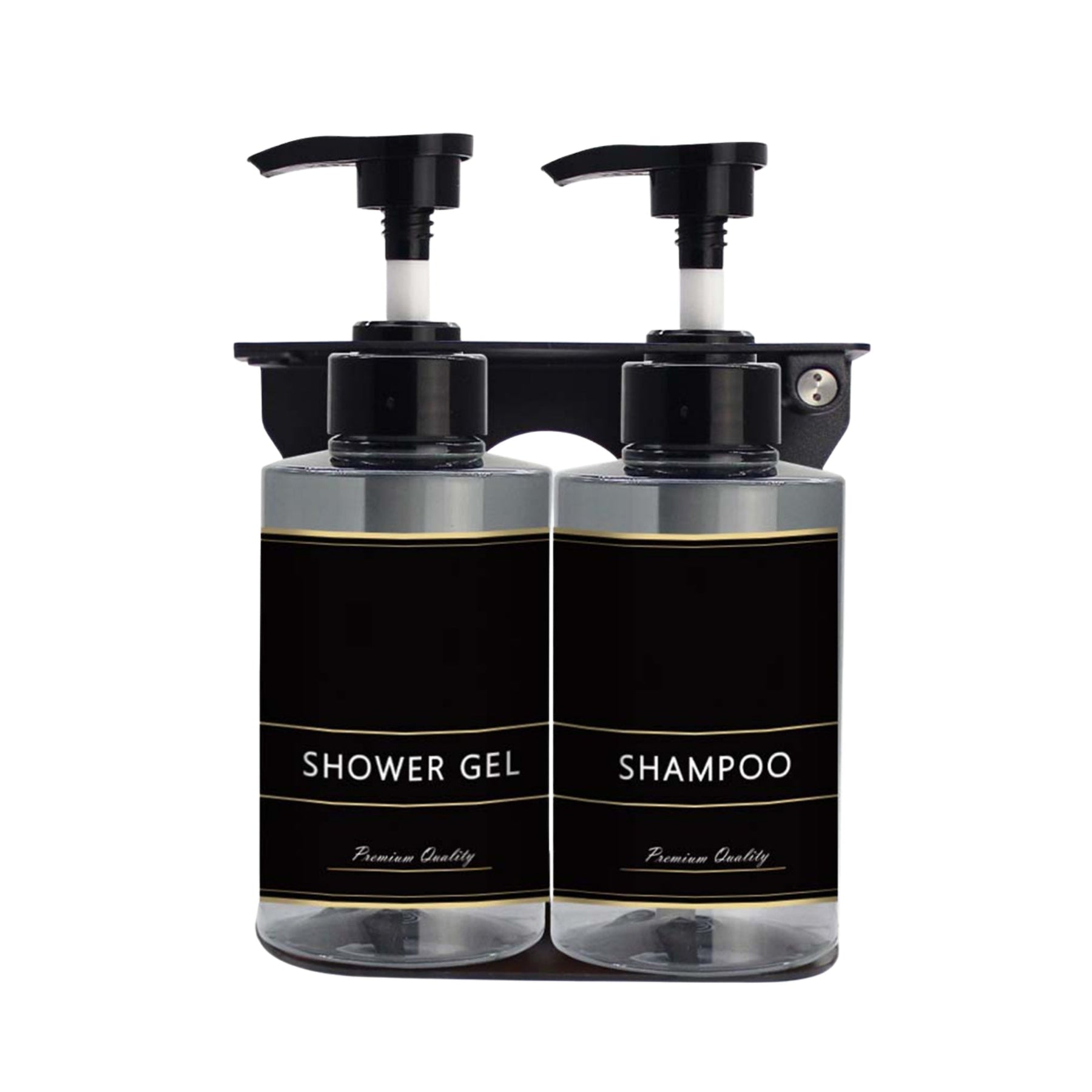 Dolphy Manual Liquid Soap Dispenser (Pack of 2) 300ml - Transparent Black - SuperSaverAU - view 2