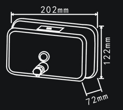 Dolphy Stainless Steel Soap Dispenser 1200ml - Manual, Silver