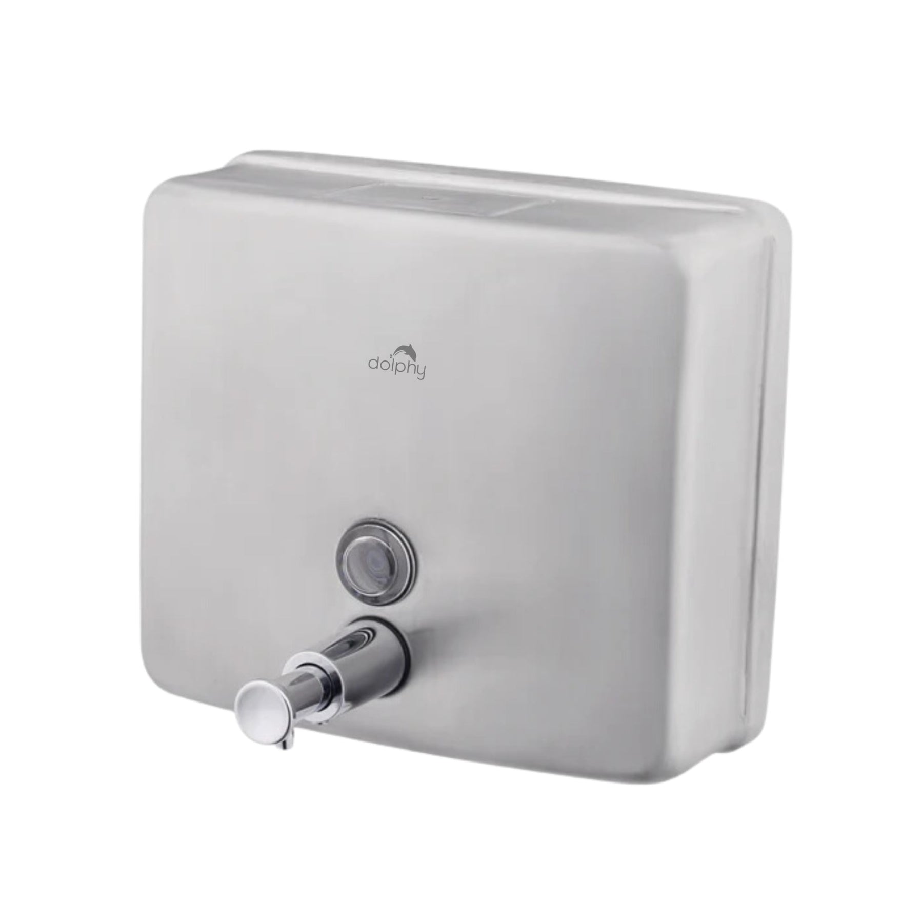 Dolphy Silver Stainless Steel Manual Soap Dispenser 1200ml Wall Mounted