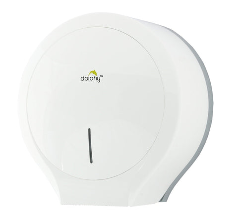 Premium Classic Jumbo Toilet Paper Roll Dispenser – White