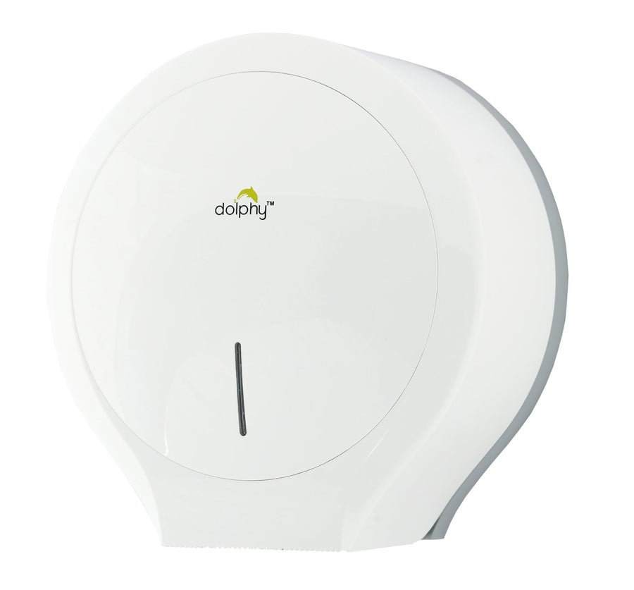 Premium Classic Jumbo Toilet Paper Roll Dispenser – White