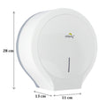 Premium Classic Jumbo Toilet Paper Roll Dispenser – White