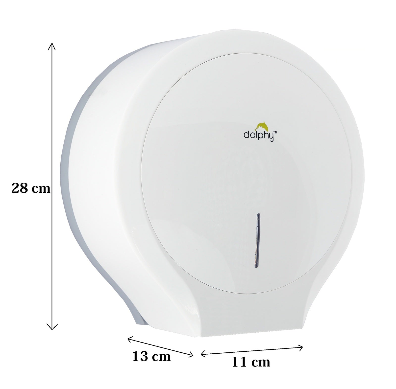 Premium Classic Jumbo Toilet Paper Roll Dispenser – White