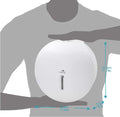 Premium Plaza Jumbo Toilet Roll Dispenser – White