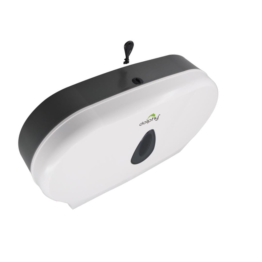 Premium Twin Jumbo Toilet Roll Dispenser – White Wall Mounted