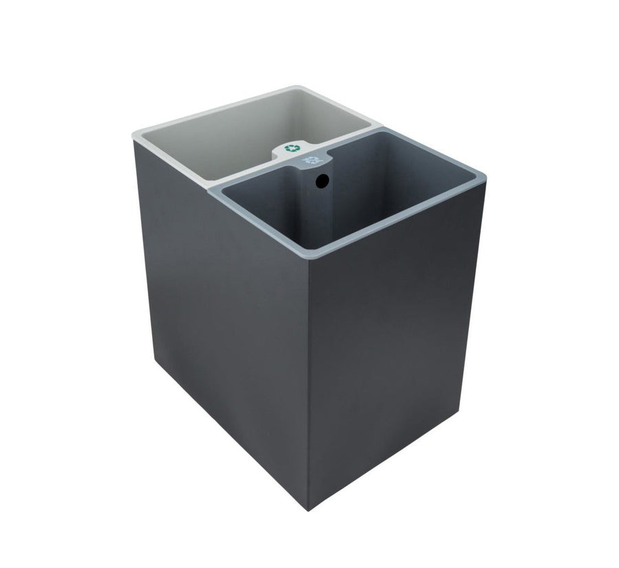 Premium Dual Compartment Recycle Bin – Black 7L + 7L