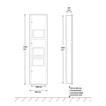 Dolphy 3-in-1 Washroom Recessed Panel - Stainless Steel - SuperSaverAU - view 2