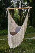 Premium Mayan Legacy Cotton Rope Mexican Hammock Swing - Ivory