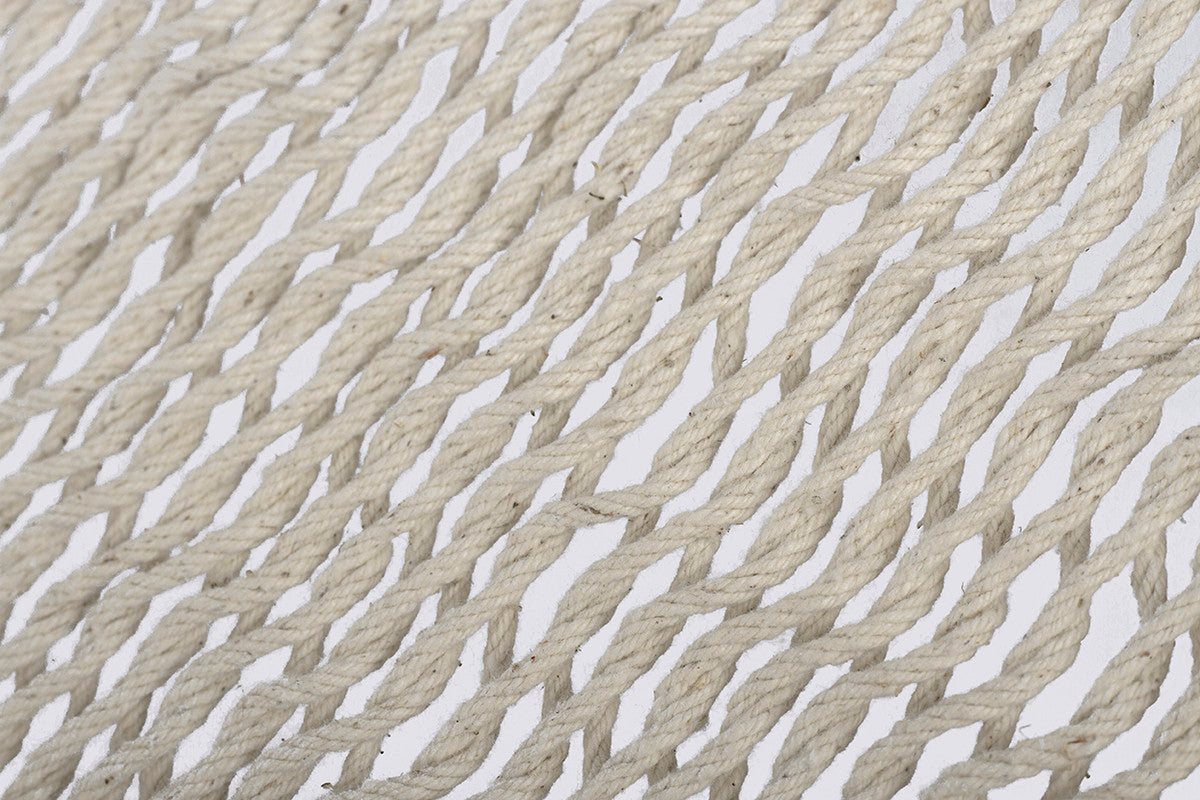 Mayan Legacy Ivory Cascade Hand-Woven Mexican Hammock - King