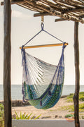 Mayan Legacy Extra Large Outdoor Cotton Mexican Hammock Chair - Caribe Colour - SuperSaverAU - view 1