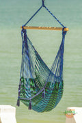 Mayan Legacy Extra Large Outdoor Cotton Mexican Hammock Chair - Caribe Colour - SuperSaverAU - view 2