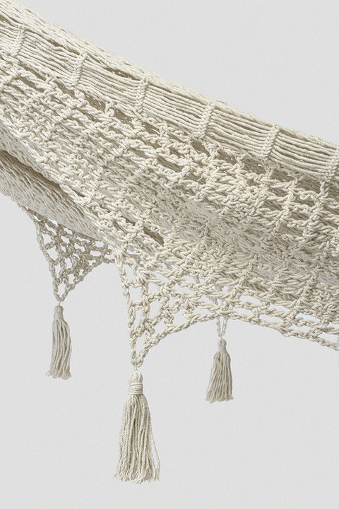 Mayan Legacy Queen Size Hammock - Outdoor Cotton with Hand-Crocheted Tassels - SuperSaverAU - view 2