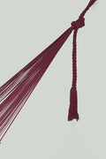 Mayan Legacy Queen Size Outdoor Cotton Hammock with Hand-Crocheted Tassels - Maroon - SuperSaverAU - view 2