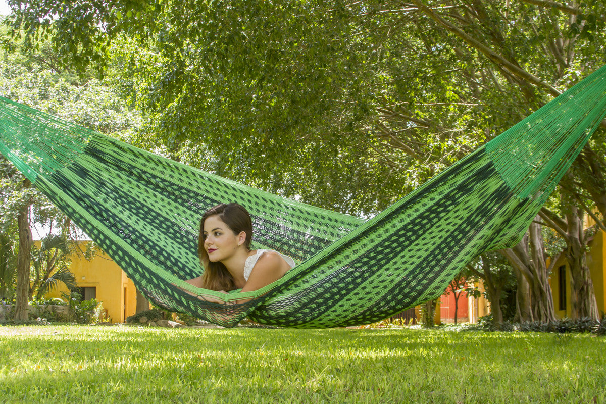 Mayan Legacy Family Size Jardin Hammock - 1.90m x 4.00m, Hand Woven Cotton, Free Shipping - SuperSaverAU - view 1