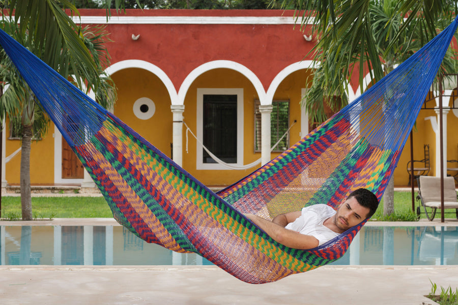 Mayan Legacy King Size Outdoor Cotton Hammock - 250kg Capacity, Free Shipping - SuperSaverAU - view 1