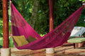 Mayan Legacy King Size Hammock - Outdoor Cotton, Hand Woven, Mexican Pink - SuperSaverAU - view 1