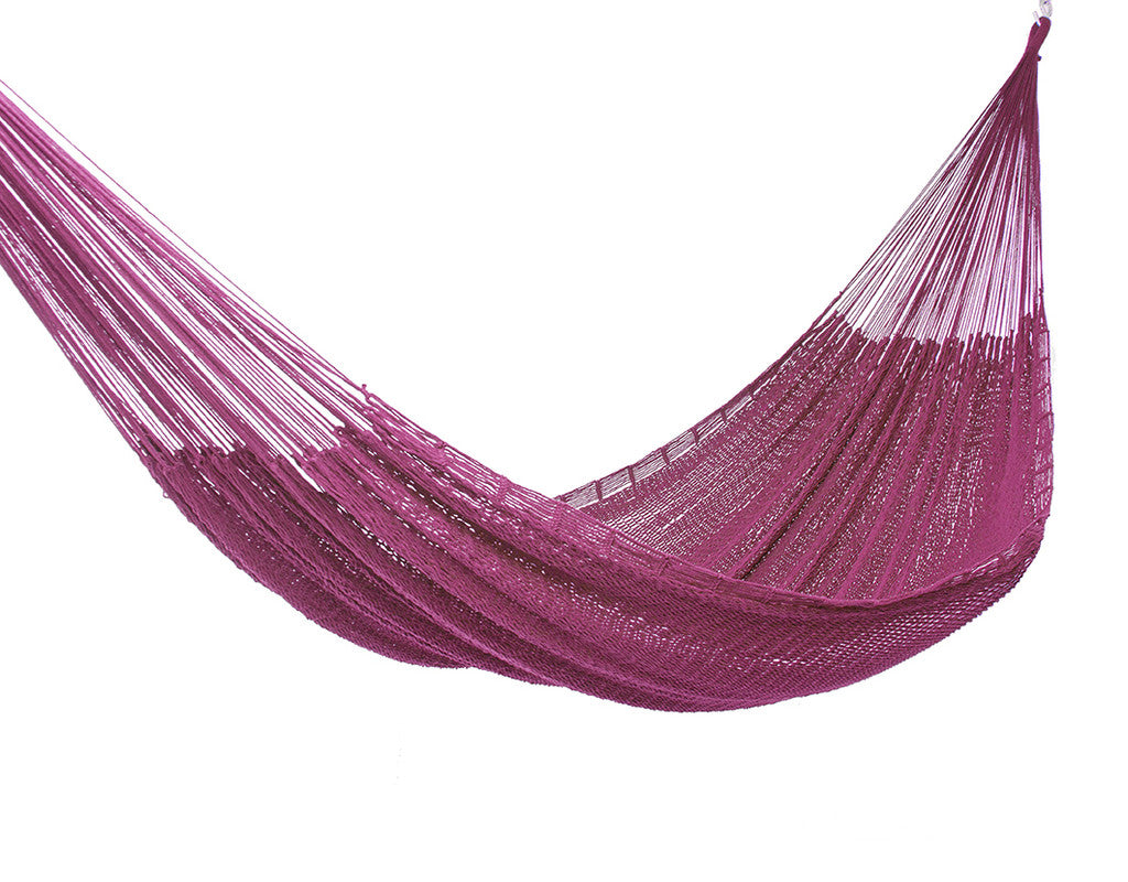 Mayan Legacy King Size Hammock - Outdoor Cotton, Hand Woven, Mexican Pink - SuperSaverAU - view 2