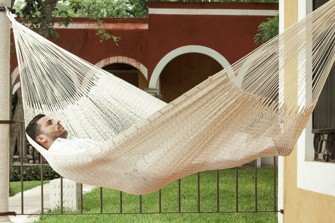 Mayan Legacy Queen Size Outdoor Cotton Hammock - Marble Colour, Free Shipping - SuperSaverAU - view 1