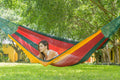 Mayan Legacy Queen Size Outdoor Cotton Hammock - 200kg Capacity, 2m Wide - SuperSaverAU - view 1