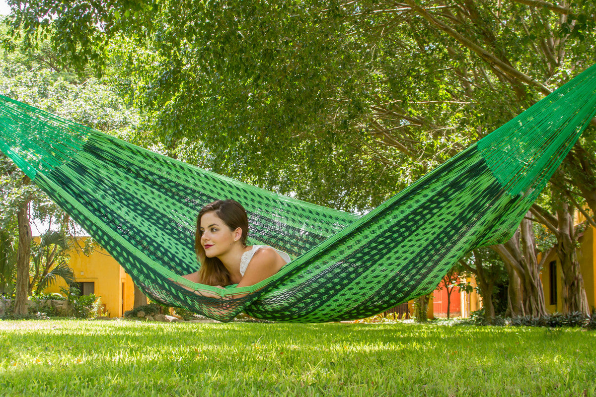 Mayan Legacy Queen Size Outdoor Cotton Hammock - Jardin Colour, Free Shipping - SuperSaverAU - view 2