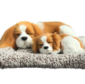 Sleepy Tails Mother and Baby King Charles Cavalier Plush Pets 25cmL x 20cmW - SuperSaverAU - view 1