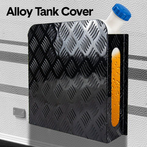 Premium Black Aluminium Alloy Diesel Tank Cover with Sight Gauge Cut Outs