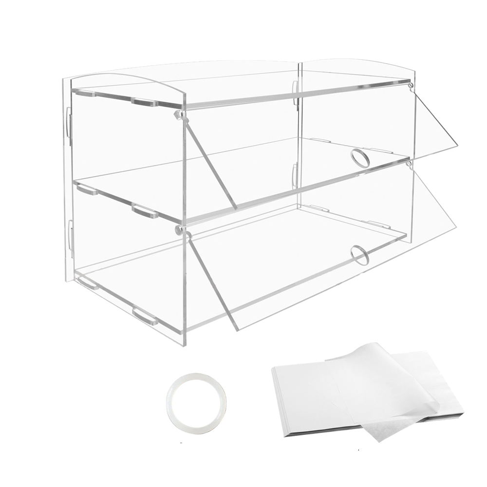 Alston 2-Tier Acrylic Bakery Display Case – Transparent 225 x 485 x 330mm