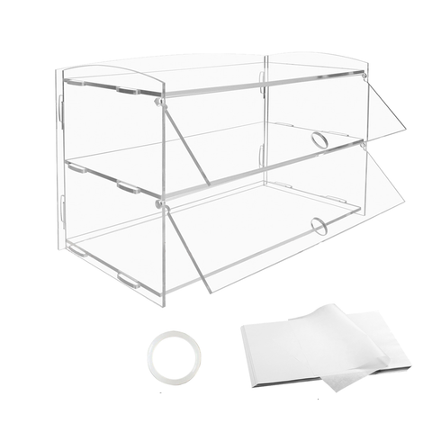 Alston 2-Tier Acrylic Bakery Display Case – Transparent 225 x 485 x 330mm