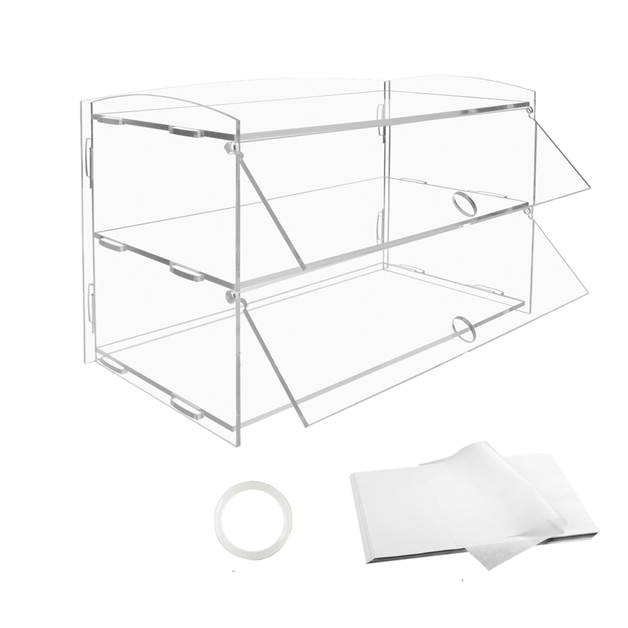 Alston 2-Tier Acrylic Bakery Display Case – Transparent 225 x 485 x 330mm