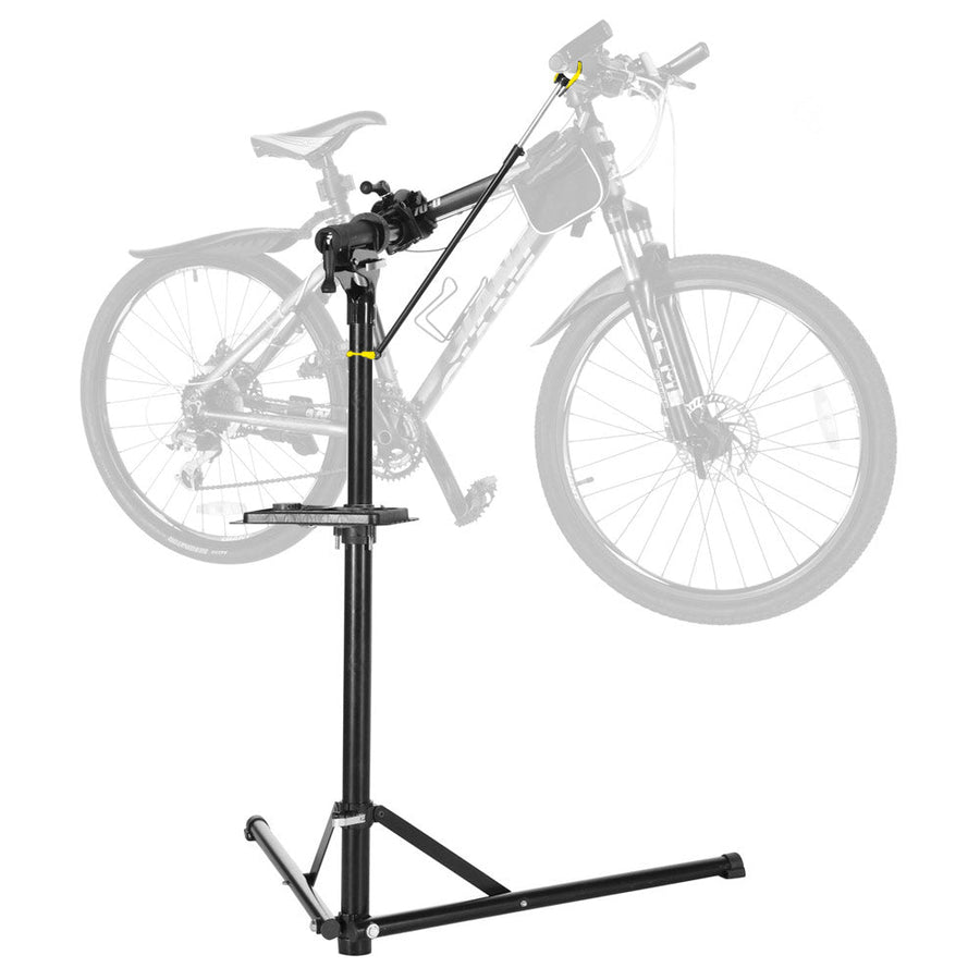 Premium 360° Rotating Bike Repair Rack with Tool Tray - 40-63in