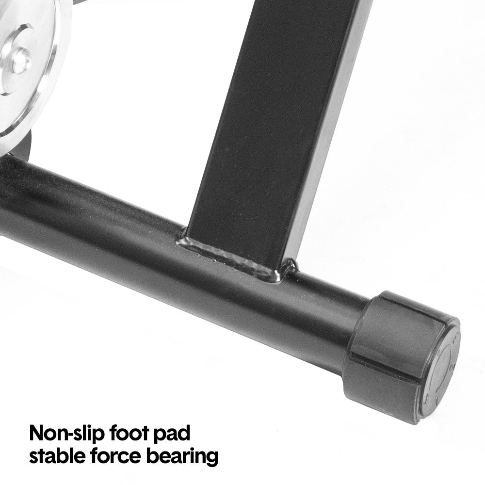 Premium Black Magnetic Indoor Bike Trainer Stand with 6-Level Resistance