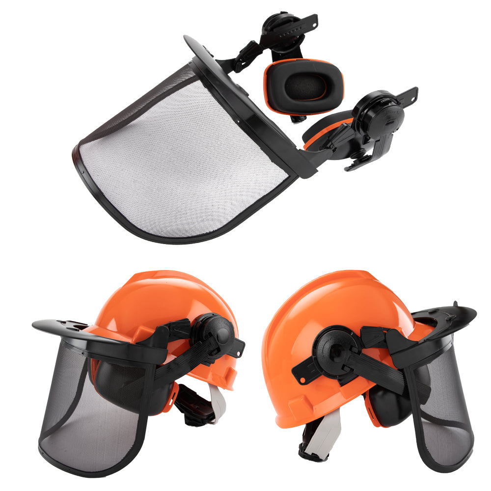 Premium Chainsaw Safety Helmet with Mesh Visor & 29dB Ear Muffs