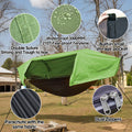 Premium Waterproof Hammock Tent – Green 270 x 140cm with Mosquito Net
