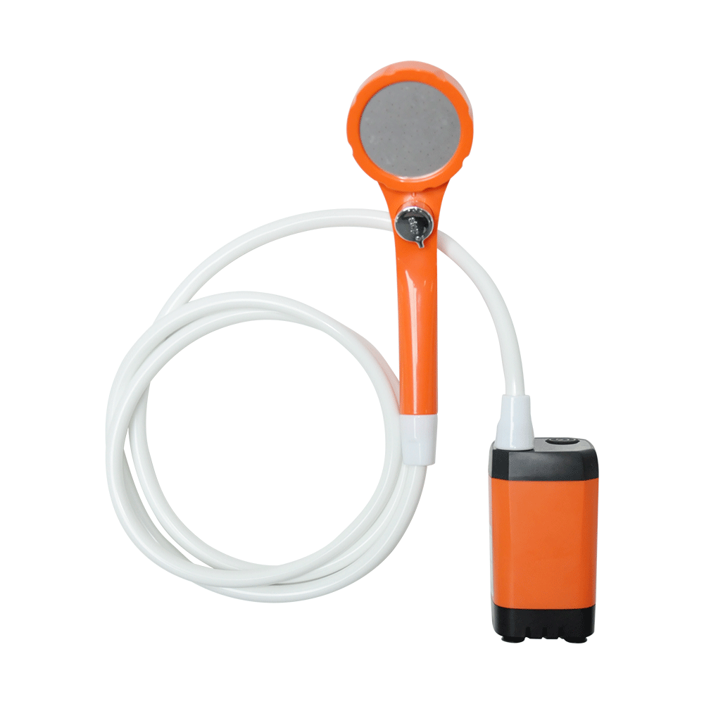 Premium Portable Camping Shower with Digital Display - Orange