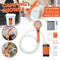 Premium Portable Camping Shower with Digital Display - Orange