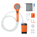 Premium Portable Camping Shower with Digital Display - Orange