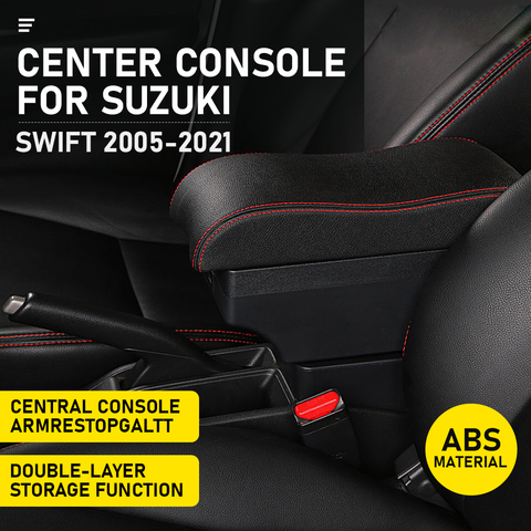 Premium Black Suzuki Swift 2005-2021 Centre Console Armrest Box