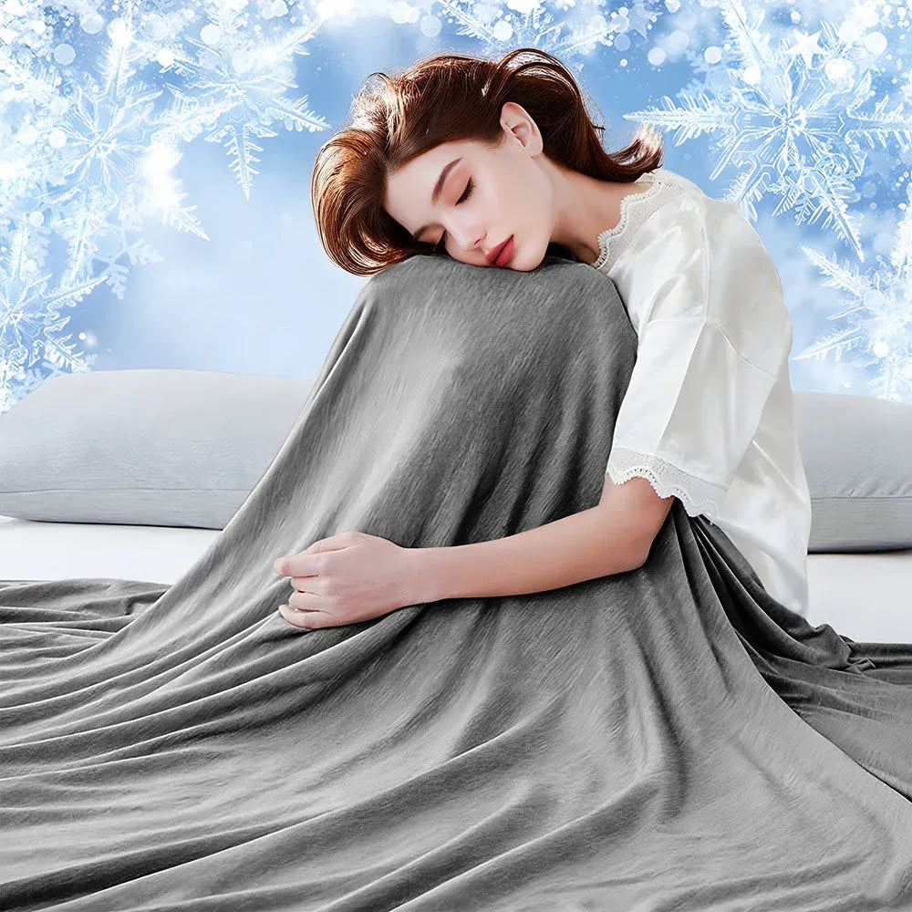 Premium Summer Cooling Blanket – Grey 229 x 228cm, Arc-Chill Fibres