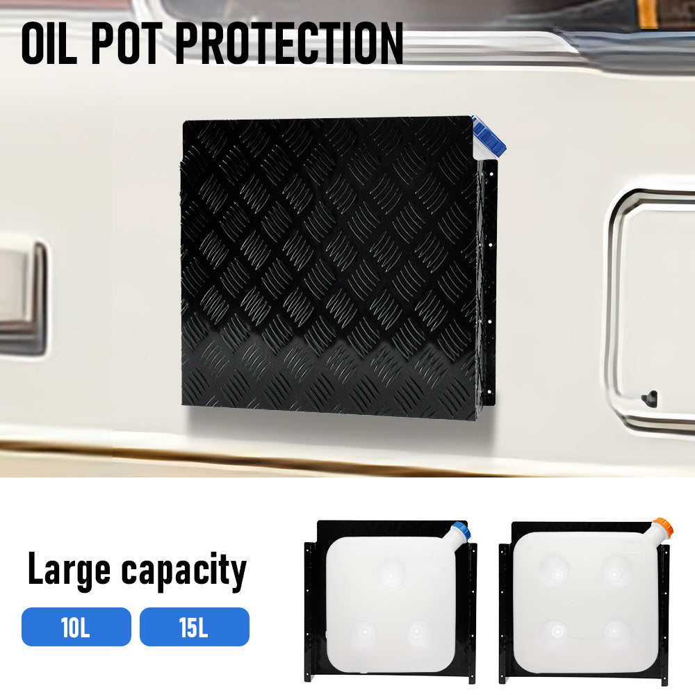 Premium Aluminium Diesel Tank Cover - Black, 10L/15L